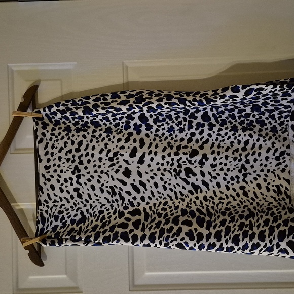 Worthington Black and Blue Animal Patterned Skirt - Picture 1 of 5